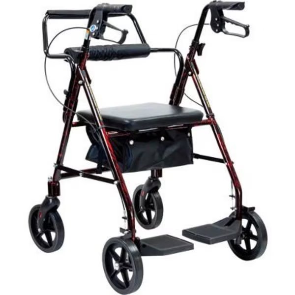 Dynarex DynaGo Duo Transport Rollator, Black, Dynarex, Mfr#: 10208